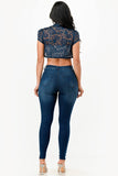 La Scala 11630 Crochet Lace Cropped Shrug