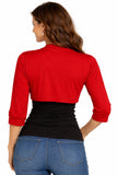 Mid Length Red Bolero Jacket Stretch Shrug Bridal Wedding Jacket