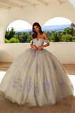 Juliet JT1479J Off the Shoulder Poofy Quinceanera Ball Gown