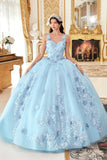 Ladivine 15713 Long Off the Shoulder A-Line Floral Applique Ball Gown