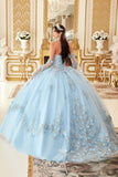 Ladivine 15714 Long Poofy Cinderella A-Line Ballgown Strapless with Gloves