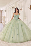 Ladivine 15718 Long Princess Layered Tulle 3D Applique Ball Gown