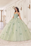 Ladivine 15718 Long Princess Layered Tulle 3D Applique Ball Gown