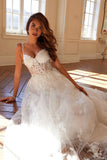Juliet JT2495AW Long A-Line Floral Lace Bridal Gown