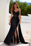 Juliet JT2535K Long Fitted Boned Corset Sweetheart Neck Side Slit Gown