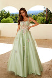 Juliet JT2565U Boned Embellished Applique Bodice A-Line Ball Gown