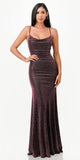 La Scala 26004 Long Sleeveless Fitted Cowl Neckline Sheath Dress