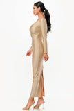 La Scala 26057 Long Sleeve Fitted Maxi Dress