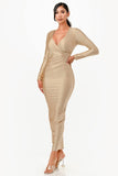 La Scala 26057 Long Sleeve Fitted Maxi Dress