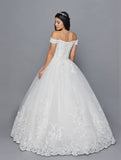 DeKlaire Bridal 420 Off the Shoulder A-Line Wedding Gown