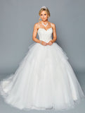 DeKlaire Bridal 446 Sweetheart Neckline A-Line Ball Wedding Dress