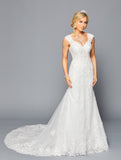 DeKlaire Bridal 448 V-Neckline Mermaid Wedding Dress