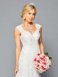 DeKlaire Bridal 448 V-Neckline Mermaid Wedding Dress