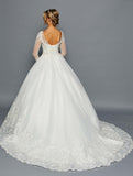 DeKlaire Bridal 454 Boat Neckline Long Sleeve Wedding Gown