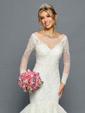 DeKlaire Bridal 459 Mermaid Court Train Wedding Dress
