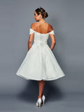 DeKlaire Bridal 467 Short Off the shoulder A-line Wedding Dress