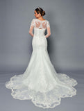 DeKlaire Bridal 470 Long Sleeve Mermaid Wedding Gown