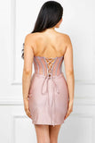 Amelia Couture 5071s Fitted Strapless Sweetheart Satin Corset Dress