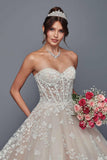 Deklaire Bridal 508 Strapless Sweetheart Neckline Ballgown Wedding Dress