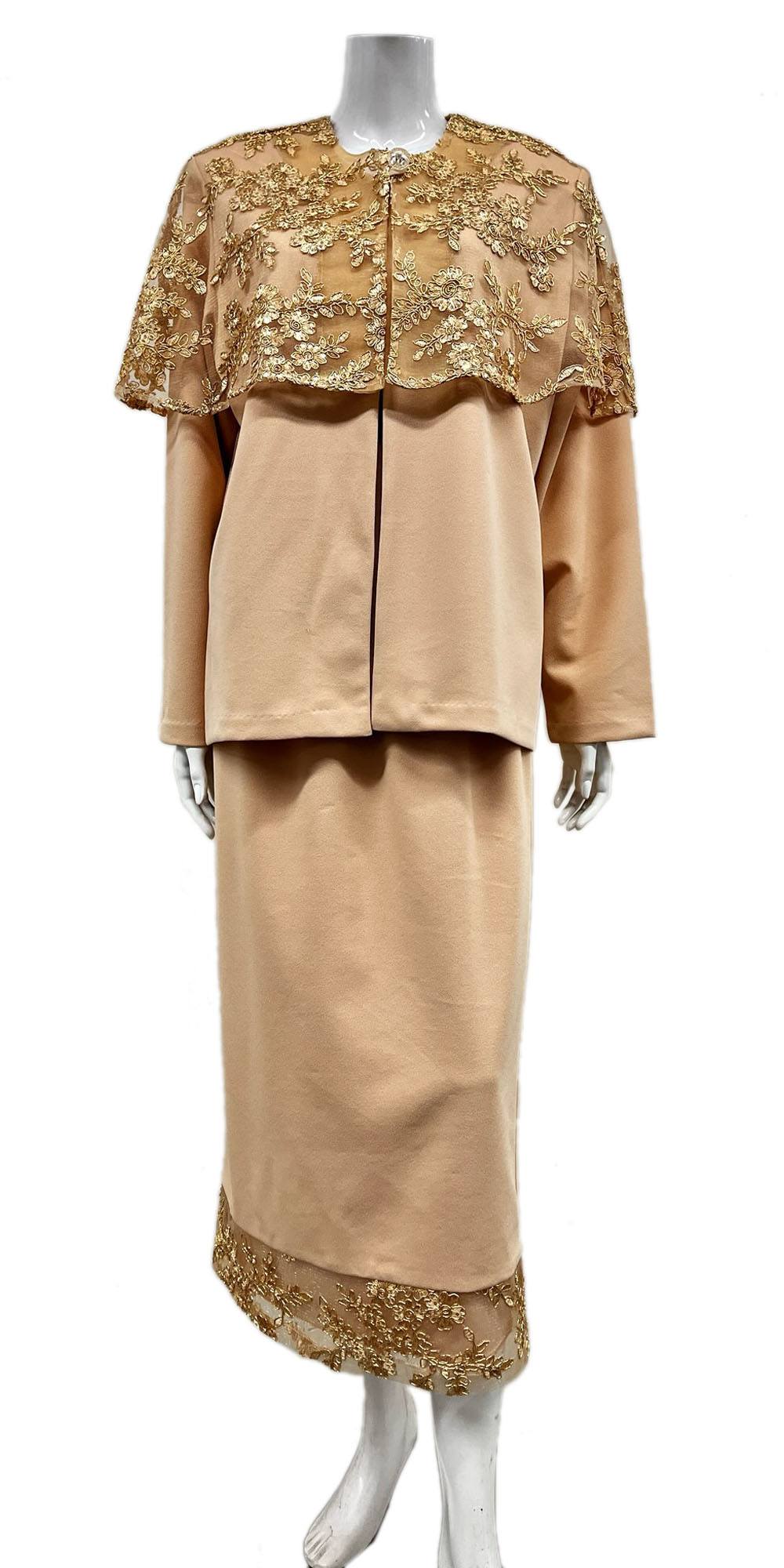 Hosanna Design 5518 Plus Size 3-Piece Modest Tea Length Dress Set