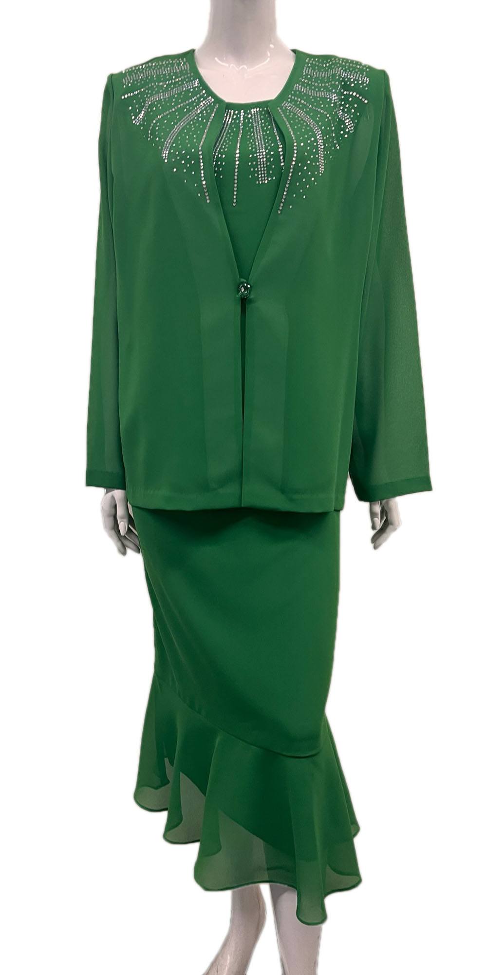 Hosanna Design 5522 Modest 3-Piece Tea Length Dress Set