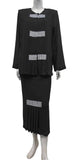 Hosanna 5531 Plus Size 3-Piece Set Tea Length Dress
