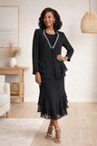 Hosanna 5555 Modest 3-Piece Set Ankle Length Dress