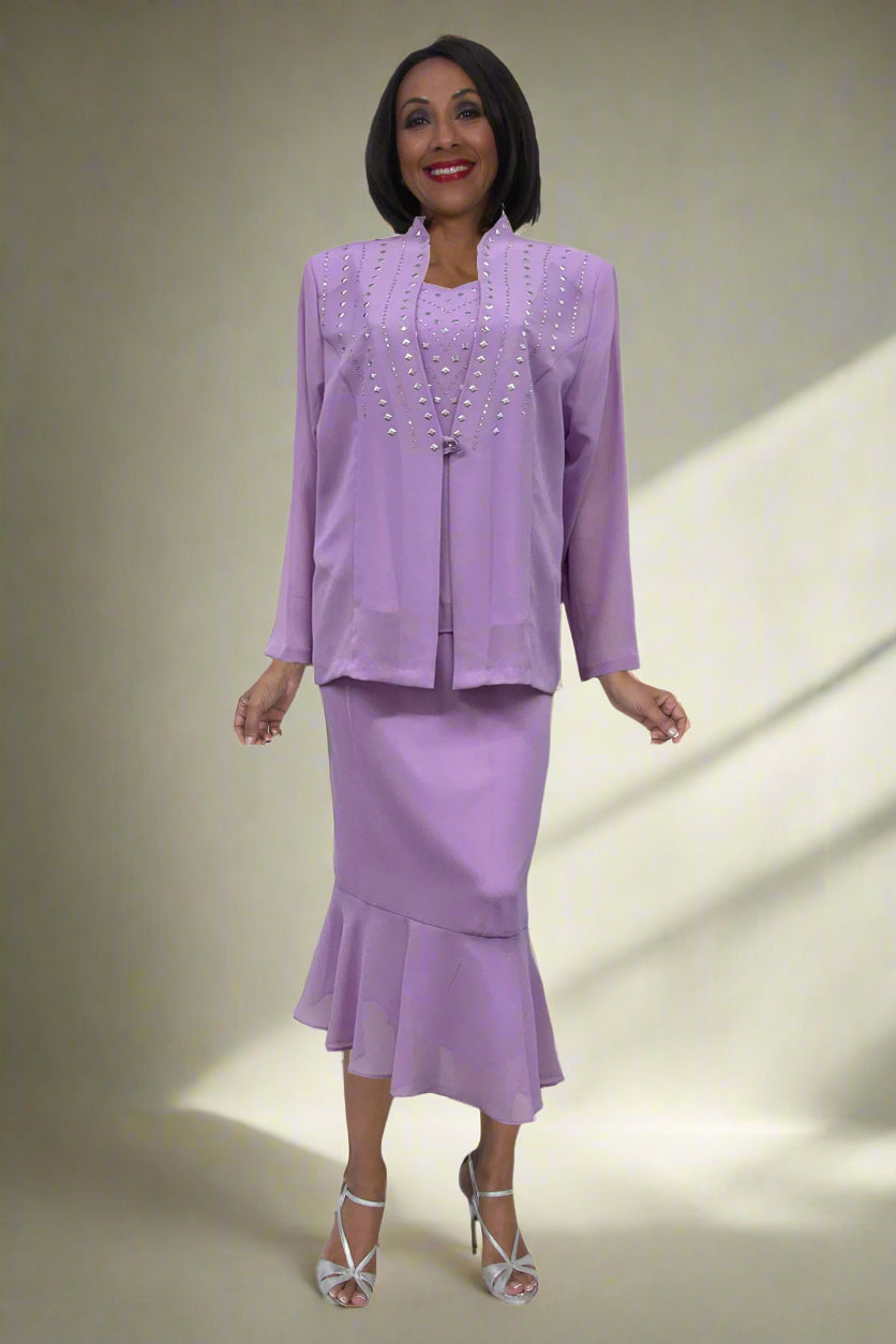 Hosanna 5558 Modest 3-Piece Outfit Set Ankle Length