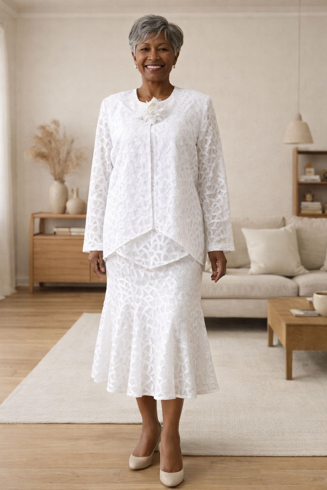 Hosanna 5561 Modest 3-Piece Outfit Set Ankle Length