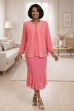 Hosanna 5564 Modest 3-Piece Set Ankle Length Dress