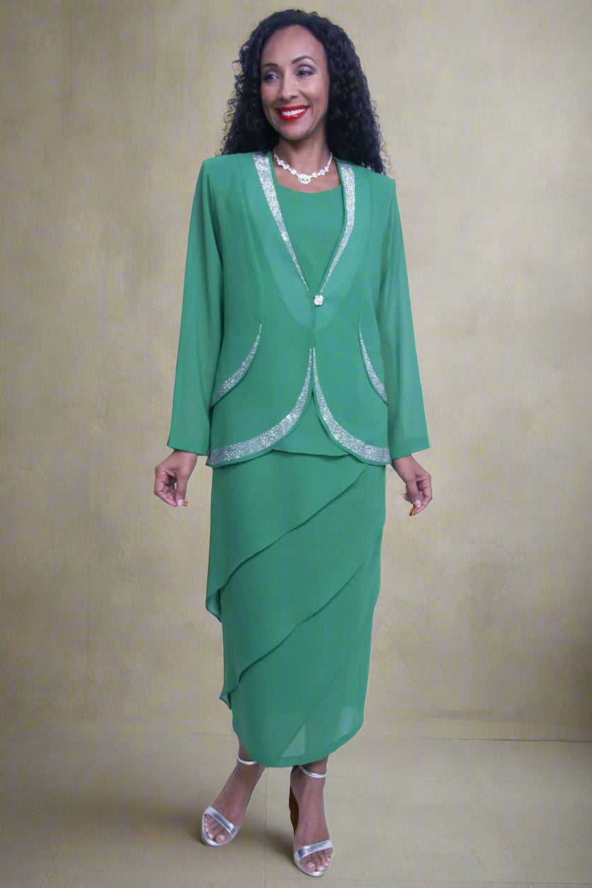 Hosanna 5568 Modest 3-Piece Outfit Set Ankle Length