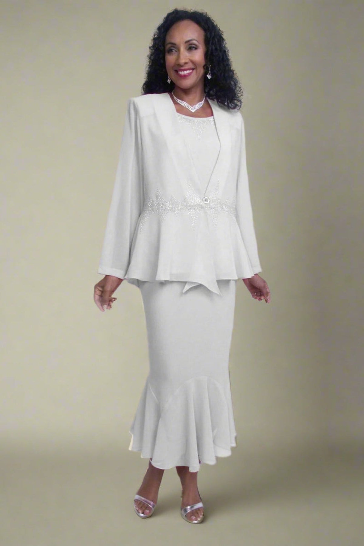Hosanna 5570 Modest 3-Piece Set Ankle Length Dress