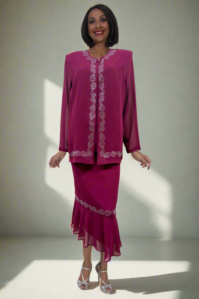 Hosanna 5576 Modest 3-Piece Outfit Set Ankle Length