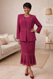 Hosanna 5578 Modest 3-Piece Set Ankle Length Chiffon Dress