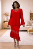 Hosanna 5583 Modest 3-Piece Set Ankle Length Dress