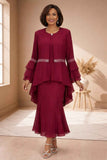CLEARANCE - Hosanna 5604 Plus Size 3 Piece Set White Dress (Size 5XL)