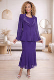 Hosanna 5606 Modest Outfit 3-Piece Outfit Tea Length Dress