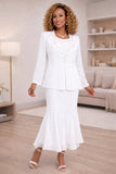 Hosanna 5606 Modest Outfit 3-Piece Outfit Tea Length Dress