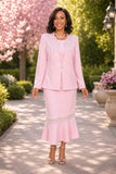 Hosanna 5625 Embellished Jacket Dress with Rhinestone Detail