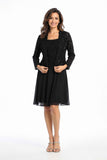 Celavie 6430-S Short Lace Chiffon Dress with Matching Jacket