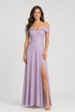 Celavie 6506-L Long A-Line Cold Off the Shoulder Formal Gown