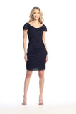 Celavie 6565-S Short Gathered Waistline Short Cap Sleeve Dress