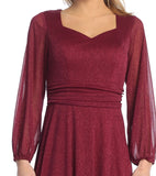 Celavie 6580-L Full-Length Long Sheer Sleeve Semi-Formal Gown