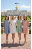 Celavie 6635-S Short Lace Chiffon Dress with Ruffle Detail