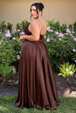 Cinderella Divine 7485C Sweetheart Neckline Soft Satin A-Line Formal Dress