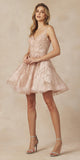 Juliet 838 Homecoming Short Dress Applique and Glitter