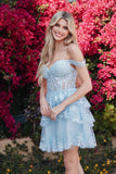 Juliet JT920K Dress Short Tulle Sequin A-Line Cocktail Dress