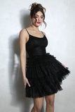 Eureka 9288 Short Ruffled Tiered Tulle Dress With Glitter