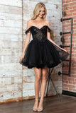 Juliet JT947L Short Off the Shoulder Homecoming A-Line Dress