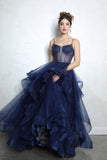 Eureka 9950 Double Strap Soft Ruffle Tulle A-Line Gown